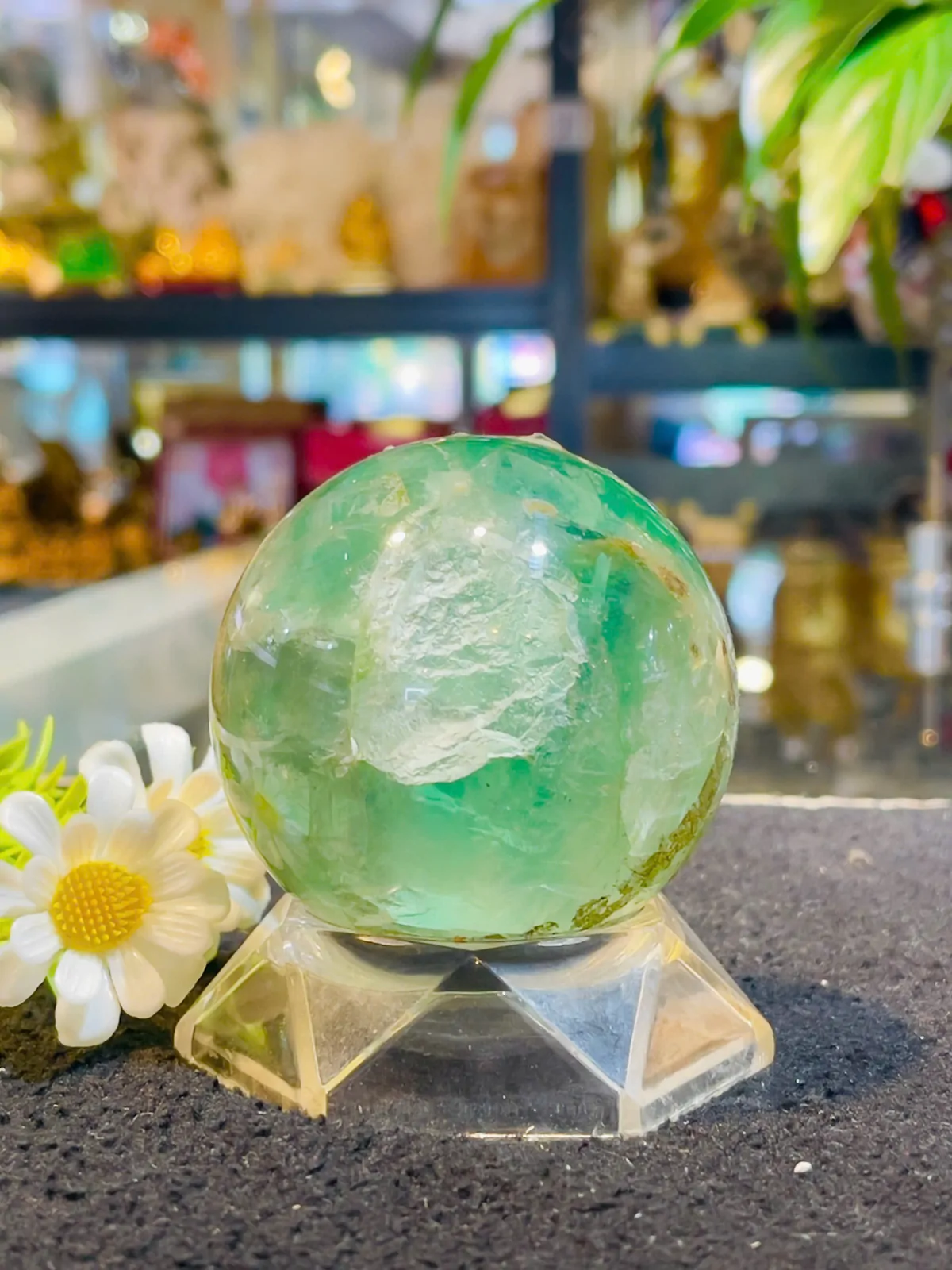 Qủa cầu đá dạ quang xanh DT177-S5-1275